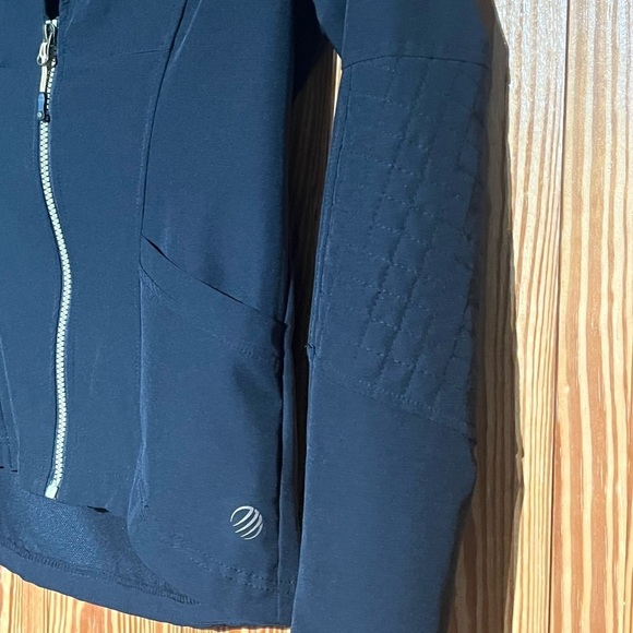 Rare Style MPG Active Black Collared V-Neck Zip Up Workout Jacket Pockets - Picture 6 of 16